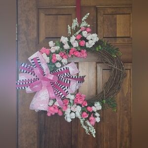 Grapevine floral wreath